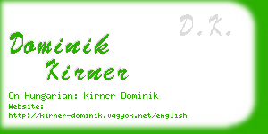 dominik kirner business card